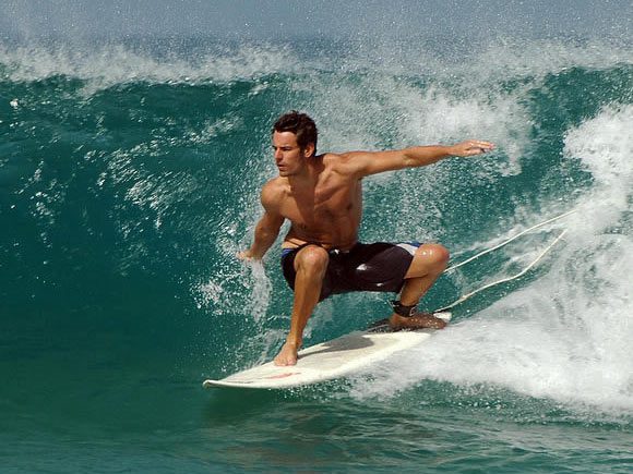 Ben surfing in Fuerteventura, 2007