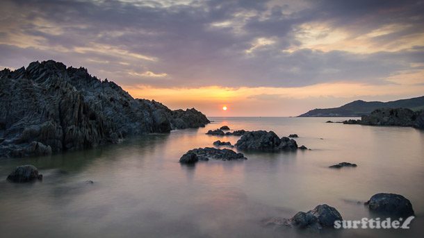 Barricane Beach Long Exposure Sunset