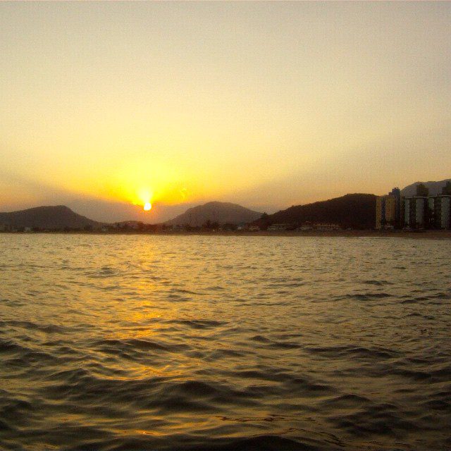 Just me , the board and the sunset at Massaguaçu tonight.