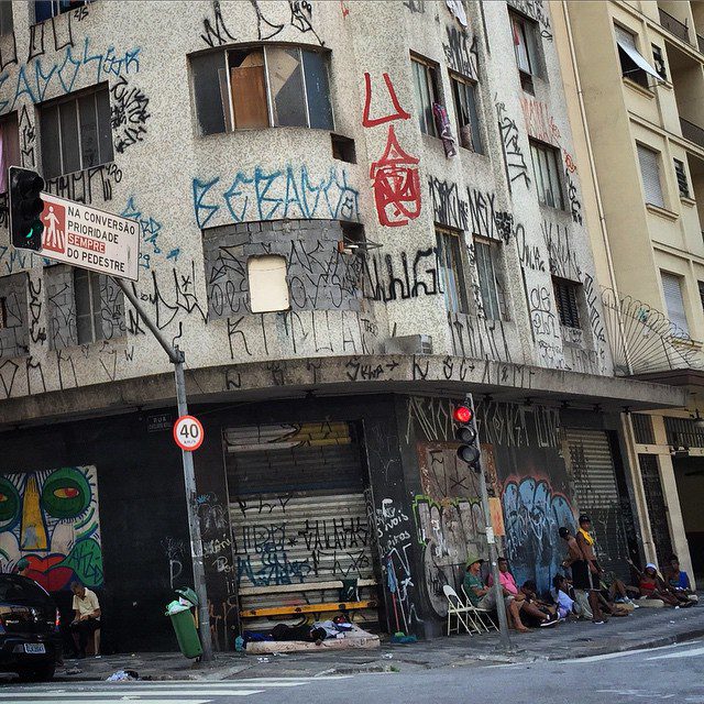 Edgy neighbourhood in the old centre of São Paulo