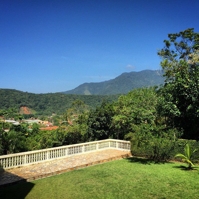 View of the Serra do Mar from the back garden.