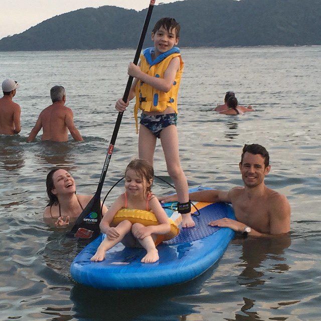 The Maragna clan loving the paddle board!