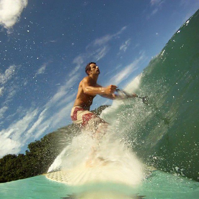 Getting a few small ones on the sup yesterday at Praia Grande #brazil #beach #ubatuba #gopro #sup #standuppaddle #redpaddleco