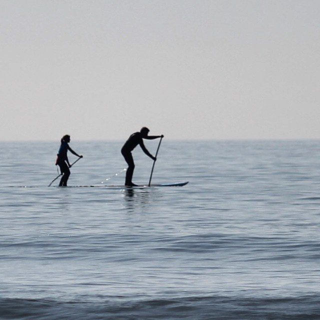 Husband and wife off exploring. #woolacombe #devon #sup #standuppaddle. Photo by: @essexrambler