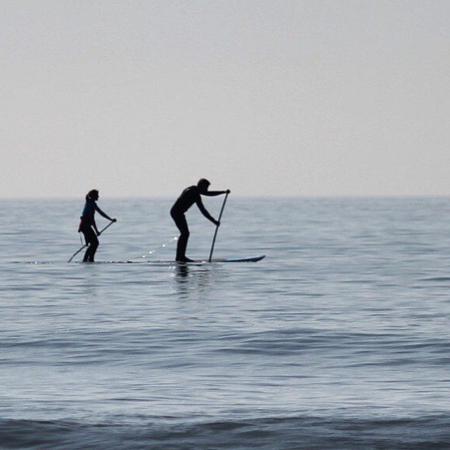 Husband and wife off exploring. #woolacombe #devon #sup #standuppaddle. Photo by: @essexrambler