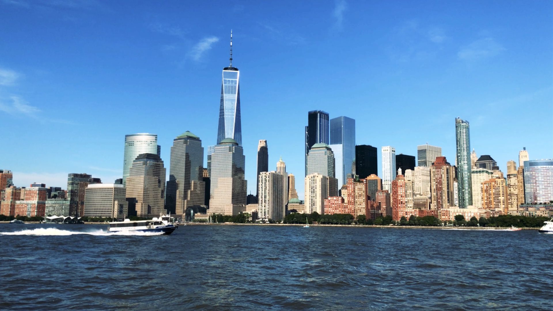 Hudson River Boat Cruise Video, New York City, USA